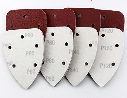 Shaped Sandpaper Sandpaper Sanded Triangle Sand 40 # 80 # 120 # 240 # Pack of 40