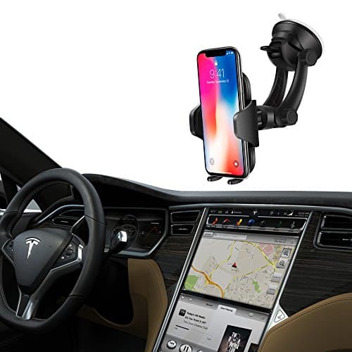 Phone Holder for Car,Adjustable Dashboard Car Phone Holder 360° Rotation Windscreen Car Phone Mount Strong Sticky Gel Pad Car Cradle for iPhone X/8/8Plus/7/7Plus/6s/5S, Samsung Galaxy S8, LG, Huawei and More - InnoMagi