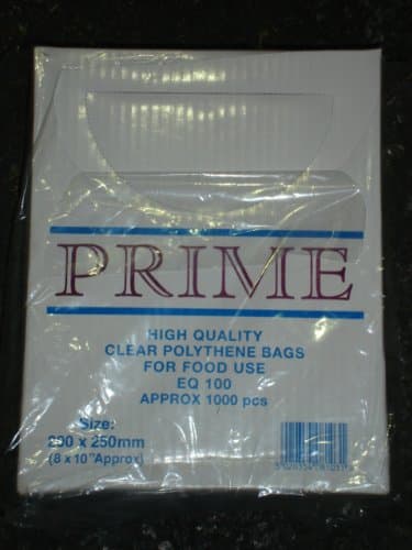 2000 x Clear Poly Bags (8" x 10") (100g)(Free P&amp;P on all products)