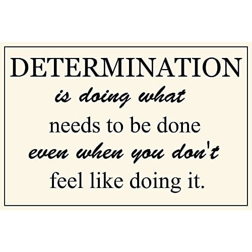 Motivational Quotes Determination Is Doing What Needs To Be Done Posters Prints Gym Wall Art Decor17.72'' x 11.81''