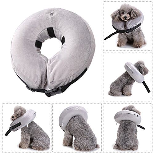 LeRan Protective Inflatable Dogs Collar for After Surgery Small Medium Large Pets Recovery Protection Collars to Prevent Pet From Touching Stitches, Aggravating Injuries
