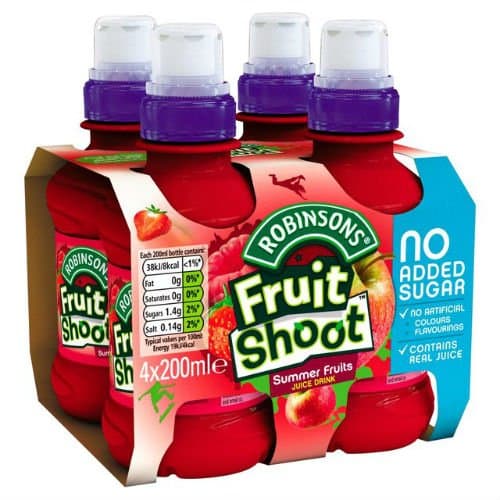 Robinsons Fruit Shoot Low Sugar Summer Fruits 4 x 200ml