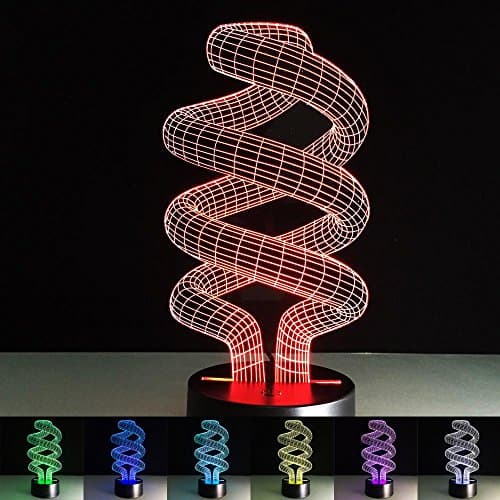 OOFAY Lights Modern Creative LED Lamp 7 Colors Light Acrylic Creative Table Lamp USB No.5 Battery 21cm 15cm 3D Illusion Indoor Decoration Bedside Children Clothing Store Touch Lamp