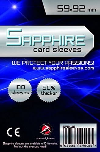 Sapphire: Sleeves Blue 59x92mm (100)