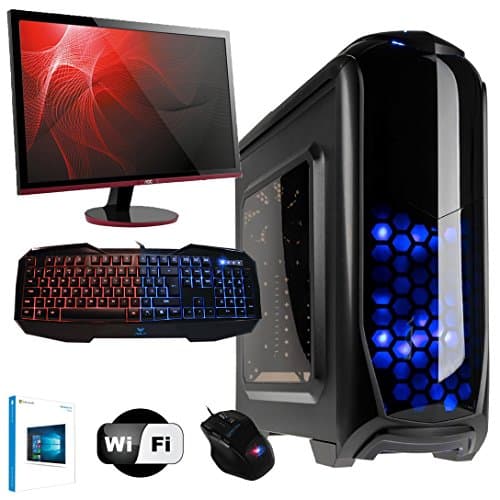Freshtech Intel Core I7 7700 2tb + SSD 16gb 2133Mhz GTX 1080 8gb Aviator Windows 10 27" Monitor keyboard Mouse Gigabyte H110M-S2H Motherboard 16gb DDR4 2133mhz Performance Ram Nvidia Geforce GTX 1080 8gb VR Ready EVGA 600w Quiet 80 Plus Bronze Certified Semi Modular Power Supply 120gb SSD Solid State Drive with Superior Read + Write Speeds + 2tb HDD