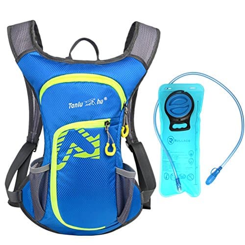 Rullaco 12L Hydration Pack with 2L Water Bladder – Waterproof Camping Hiking Running Biking Trekking Climbing Cyclng Hydration Backpack &amp; Rucksack – Sports Outdoor Water Reservoir Bag For Women Men (Blue)