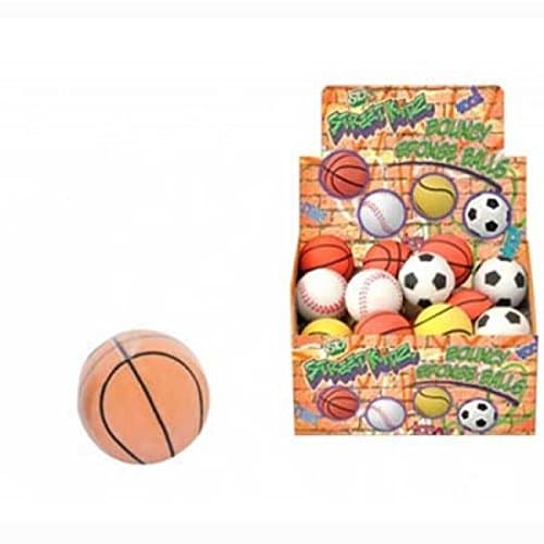 63Mm Bouncy Sponge Ball In Display 24 Packs