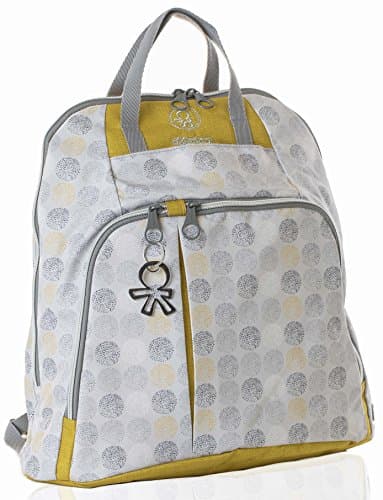 Okiedog Trek 10127041 Elegant Changing Backpack with Padded Back, Soft Carrying Straps, Pram Hooks, Changing Mat, Approx. 37 x 39 x 15 cm, Grey