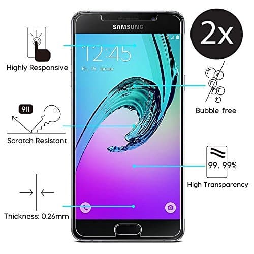 TopgadgetsUK {2pack} Galaxy A5 2017 Tempered Glass Screen Protector, Premium Ultra Thin Lightweight Premium Quality Explosion-proof Hardness Tempered Glass Film for Samsung Galaxy A5 2017