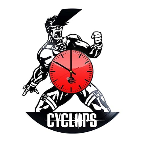 Cyclops Vinyl Record Wall Clock - Get unique kids, living room wall décor - Gift ideas for men, brother, sister – Unique comics art design - Leave us a feedback and win your custom clock