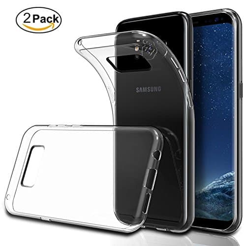 2 Pack Phone Case for Samsung Galaxy S8Plus Transparent Crystal Clear Soft TPU Case Flexibility Transparent Anti Slip Scratch Resistant (Samsung S8 Plus)