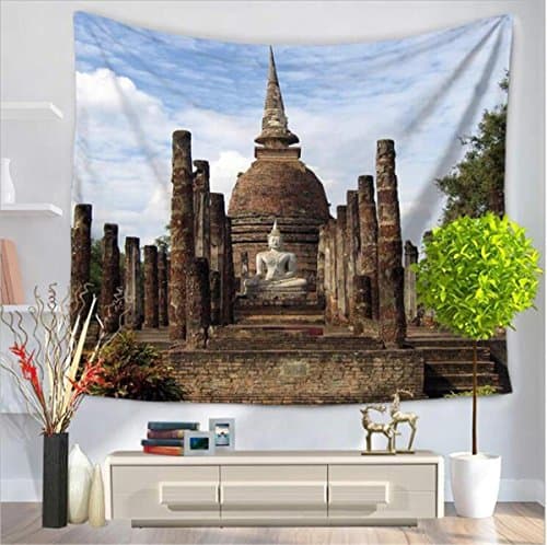 Creative Tapestry, Buddha Pattern Tapestry, Wall Decoration, Outdoor Beach Towel , C , 150*130