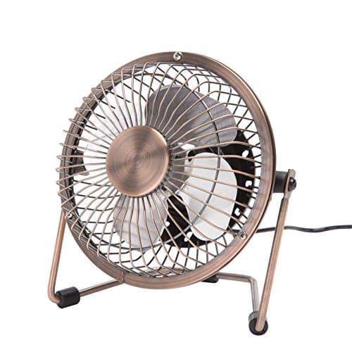 Mini USB Desk Fan, Dreamiracle Small Quiet Metal Desktop Table Personal Fan with 3.9 Feet USB Cable, Great for Office Room