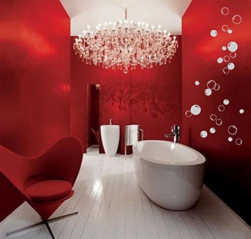58 Bubbles Wall Bathroom Window Shower Tile Decorations Stickers Car Kids Decals (SILVER)