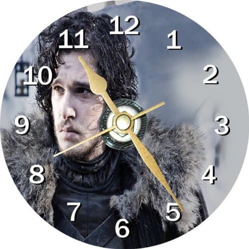 Game Of Thrones Jon Snow Novelty Cd Clock + Free Desktop Stand