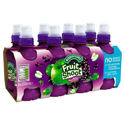 Robinsons Fruit Shoot Low Sugar Blackcurrant &amp; Apple 8 x 200ml