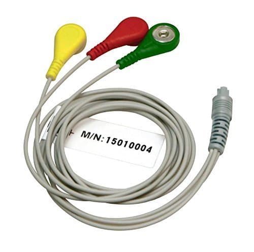 3-Lead ECG Cable for Heal Force Prince 80B, 80A, 180B(3 Wire ECG Cable Connector for Heal Force Portable ECG Sensors)