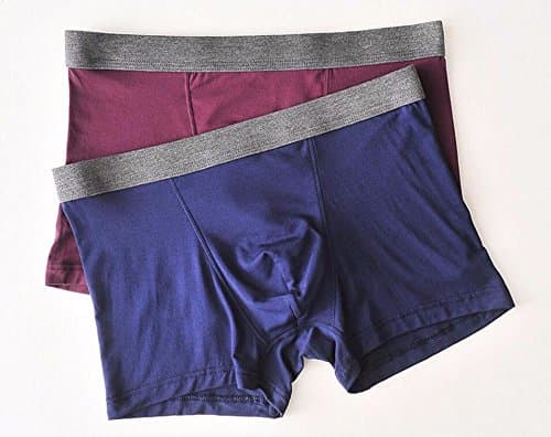 Lsrht Men'S Boxers 2-Pack Middle Waist Breathable Flat Angle Pure Color Underpants XXL
