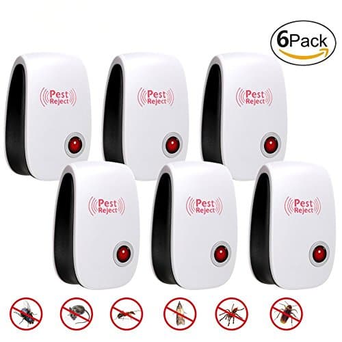IBUYTOP ltrasonic Pest Repeller 6 Pack Pest Control Ultrasonic Repeller Plug In Electric Home Repellent Indoor Pest Away Non Toxic Humans Pets Safe Pest Reject For Mosquito,Human &amp; Pet Safe