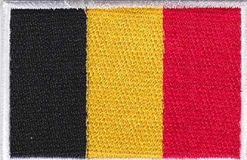 Iron on Patch Sew on Embroidered Application Belgium Country Flag Banner Big Size