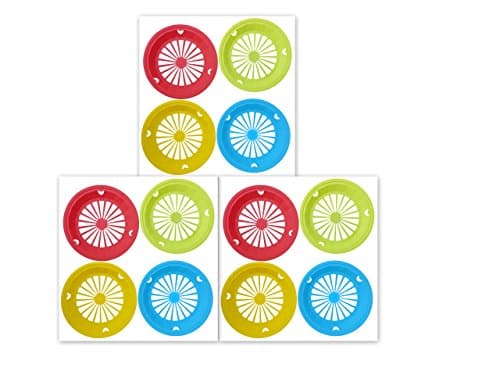 Paper Plate Holders Plastic 12 Pcs Reusable For Parties, Picnics , Camping , Walking, Party Matte Colour (12)