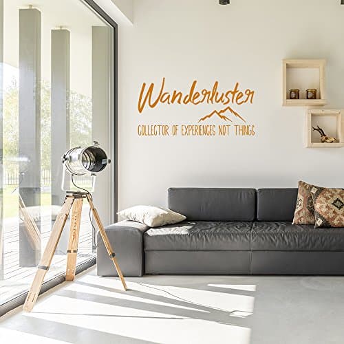 Wanderluster - Vinyl Wall Decal Sticker - 25 Colours and 7 Sizes to choose from