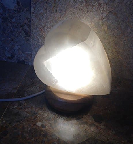 Beautiful White Selenite Heart Shaped Lamp #Valentines