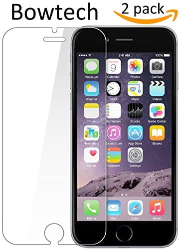 Iphone 6 Plus / 6S Plus Tempered Glass Screen Protector, Bowtech [2-Pack] ULTRA CLEAR , SHATTER PROOF ,ANTI SCRATCH ,BUBBLE FREE ,9H HARDNESS 3D Touch Compatible Premium Screen Guard