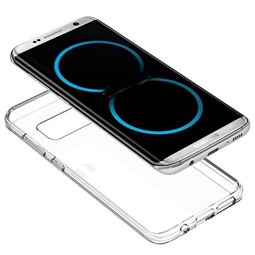 QOOKI, Samsung Galaxy S8 Premium 2 Part Hard PC/Soft TPU Case, Clear, Slim