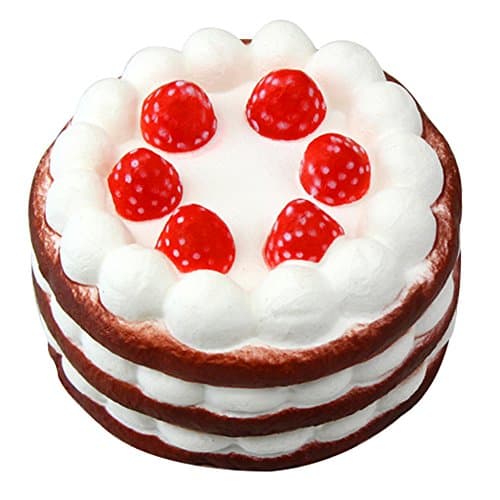 Squishy Stress Toy, Starcrafter 12cm Cute Squishy Cake Toy Creative Stress Reliever, Soft Kawaii Slow Hand Wrist Toy, Suitable for Bread Themed Bar, House, Pressure Relief, and as a gift(brown 1)