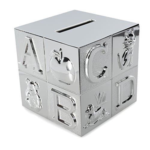 Heavyweight Silver Plated ABC Money Box