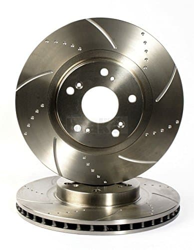 200SX S13 Rear Brake Discs Set Dimpled Grooved