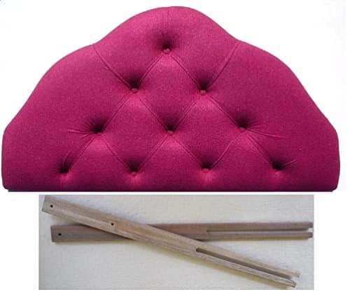 Save on Goods 2ft6 dark maroon/burgundy small single velour upholstered headboard bed head end board.