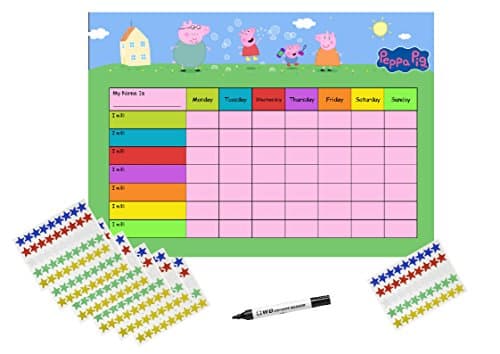 Ways2learn Children's Re-usable Reward Chart, (including FREE Star Stickers and Pen)