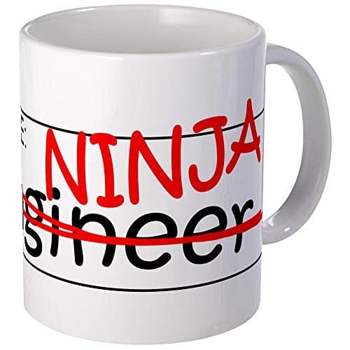 banytree Funny Mug Job Ninja Engineer Mug Unique Coffee Mug Coffee Cup Tea Cup