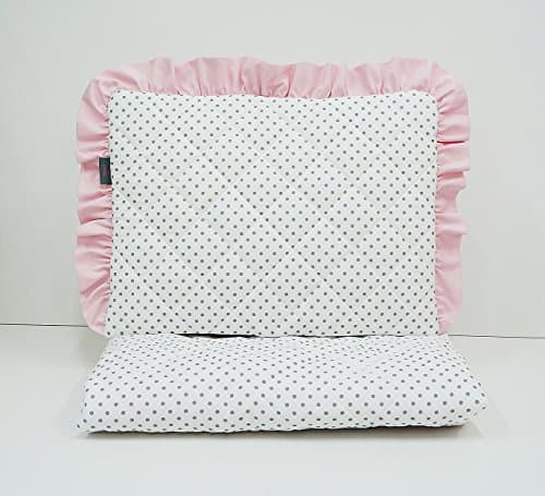 New 2pcs White & Pink Small Bedding Set 71x80cm for Space Saver Cot, Mini Cot, Crib, Cradle, Compact Cot, Travel Cot & Pram - More Colours in Other listings