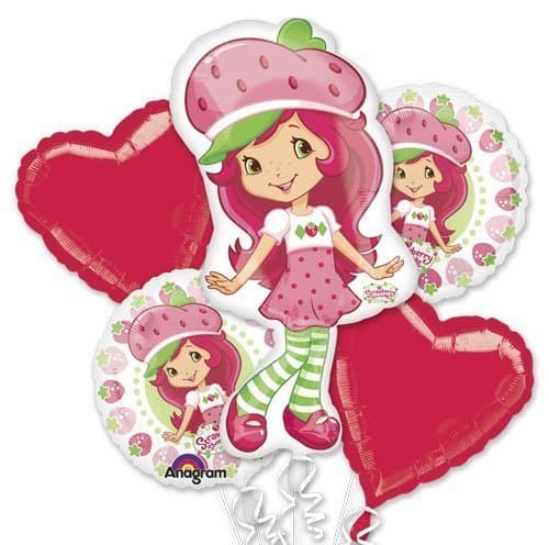 Single Source Party Supplies - 5 Balloon Strawberry Shortcake Bouquet Combo Mylar Foil Balloon by Single Source Party Supplies