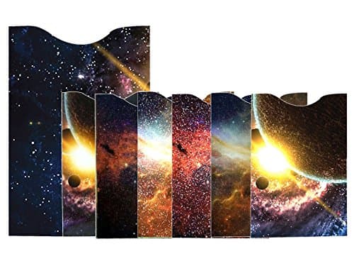 [10 Pack] RFID Blocking Sleeves - Contactless card protection. Designer Set Credit &amp; ID Card Protector Sleeves, Ideal for Wallet Protectors - Full Protection by Shielding Contactless RFID &amp; NFC Radio (Style 6)