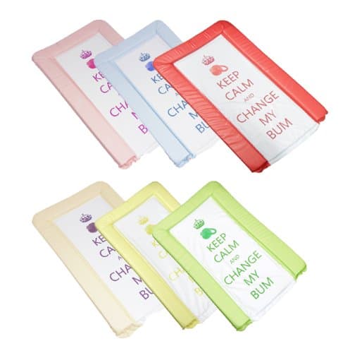 Keep Calm and Change My Bum Soft Padded Large Baby Changing Mat Waterproof Mats (Red)