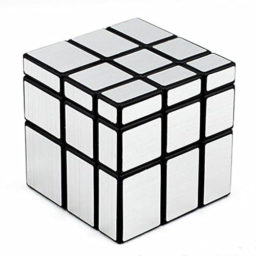 HAKATA 3x3 Mirror Speed Cube Puzzle Color Black and Sticker Silver