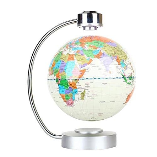 Magnetic Levitation Anti-gravity Levitation Rotating Earth Map Globe LED Light Educational Gifts Home Office Desktop Decoration , B