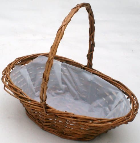 The Natural Look OVAL WICKER BASKET IDEAL FOR EGG HUNT- Small-Single