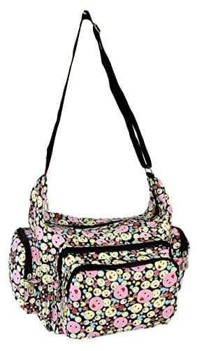 GFM Colourful Cartoon Messenger Shoulder Bag Fits A4 Folder A4 Pads for Gym, Holiday, Travel Changing Bag (6217-SMLYHTS-KL)