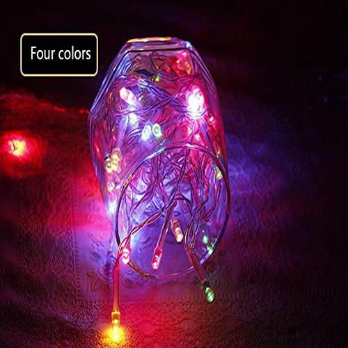 JIN Battery Lights Lantern Flashing Lights With Cold Light Energy-Saving Decorative Lights Fairy Garden Lights , Four Colors , 6m