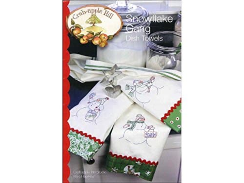 Crabapple Hill Snowflake Gang Dish Towels Pattern