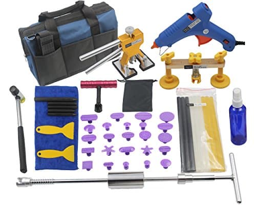 Anyyion Car Dent Puller Kit,Auto Body Dent Removal Tool Car Paintless Dent Repair Kit Pops a Dent ;（51 PCS Tool）