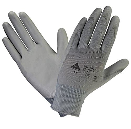 Professional work glove with soft PU coating, for mechanic, demolition, renovation, assembly - Gray, Size: 11