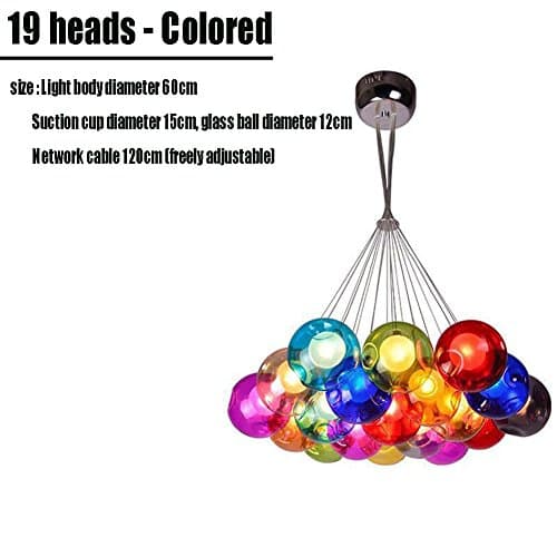 SSDM Colored Glass Ball Light Creative Children'S Bedroom Led Bubble Chandelier, N