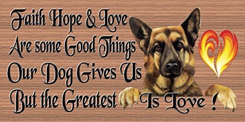 Dog Plaque Wood Sign German Shepherd
