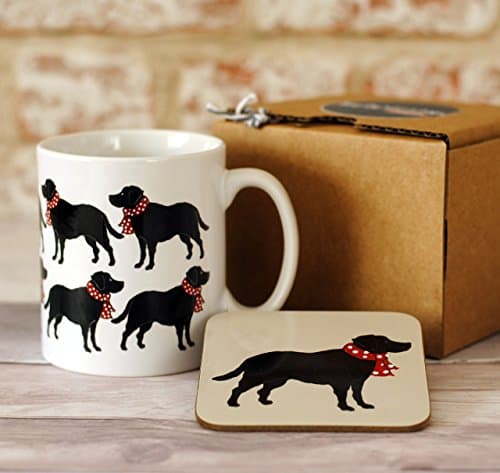 Black Labrador Mug; Black Labrador Mug &amp; Coaster set; Black Labrador Mug &amp; Greetings Card